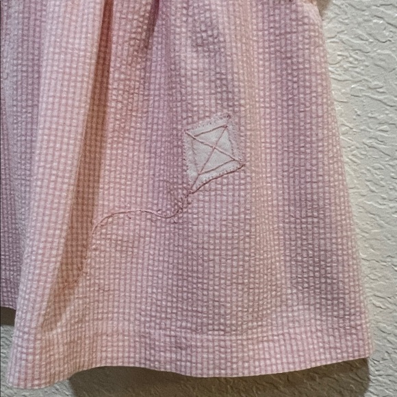Pixie Lily pink/white dress with kite appliqué size 12M - Picture 2 of 6